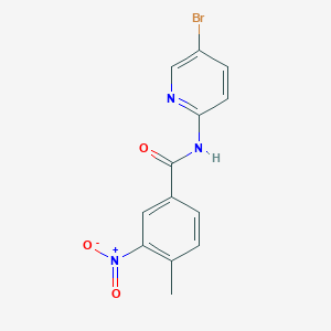 molecular formula C13H10BrN3O3 B2487056 N-(5-bromopyridin-2-yl)-4-methyl-3-nitrobenzamide CAS No. 324058-70-0