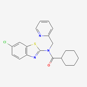 N-(6-chlorobenzo[d]thiazol-2-yl)-N-(pyridin-2-ylmethyl)cyclohexanecarboxamide