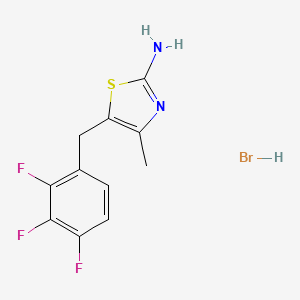 4-Methyl-5-[(2,3,4-trifluorophenyl)methyl]-1,3-thiazol-2-amine hydrobromide