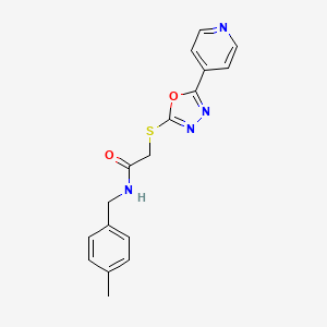 N-(4-methylbenzyl)-2-[(5-pyridin-4-yl-1,3,4-oxadiazol-2-yl)thio]acetamide
