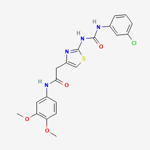 2-(2-(3-(3-chlorophenyl)ureido)thiazol-4-yl)-N-(3,4-dimethoxyphenyl)acetamide