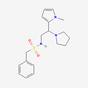N-(2-(1-methyl-1H-pyrrol-2-yl)-2-(pyrrolidin-1-yl)ethyl)-1-phenylmethanesulfonamide