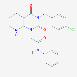 2-{3-[(4-chlorophenyl)methyl]-2,4-dioxo-1H,2H,3H,4H-pyrido[2,3-d]pyrimidin-1-yl}-N-phenylacetamide