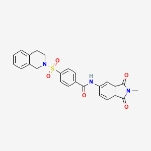 4-((3,4-dihydroisoquinolin-2(1H)-yl)sulfonyl)-N-(2-methyl-1,3-dioxoisoindolin-5-yl)benzamide