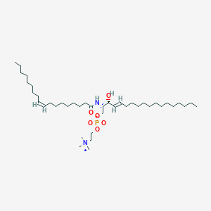 molecular formula C41H82N2O6P.HO B024871 N-(9Z-octadecenoyl)-sphing-4-enine-1-phosphocholine CAS No. 108392-10-5