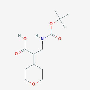 3-((tert-Butoxycarbonyl)amino)-2-(tetrahydro-2H-pyran-4-yl)propanoic acid
