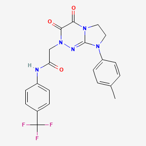 2-(3,4-dioxo-8-(p-tolyl)-3,4,7,8-tetrahydroimidazo[2,1-c][1,2,4]triazin-2(6H)-yl)-N-(4-(trifluoromethyl)phenyl)acetamide