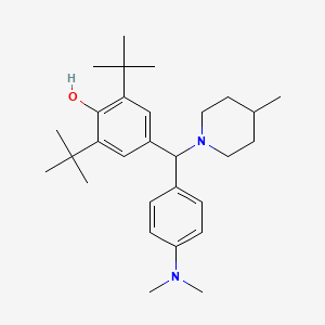B2487140 2,6-Di-tert-butyl-4-((4-(dimethylamino)phenyl)(4-methylpiperidin-1-yl)methyl)phenol CAS No. 446269-79-0