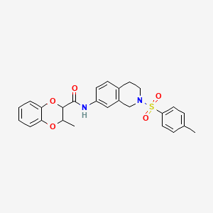3-methyl-N-(2-tosyl-1,2,3,4-tetrahydroisoquinolin-7-yl)-2,3-dihydrobenzo[b][1,4]dioxine-2-carboxamide