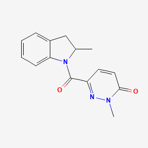 2-methyl-6-(2-methylindoline-1-carbonyl)pyridazin-3(2H)-one