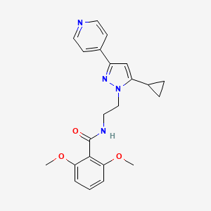 N-(2-(5-cyclopropyl-3-(pyridin-4-yl)-1H-pyrazol-1-yl)ethyl)-2,6-dimethoxybenzamide