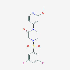 4-(3,5-Difluorophenyl)sulfonyl-1-(2-methoxypyridin-4-yl)piperazin-2-one