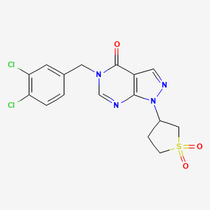 5-(3,4-dichlorobenzyl)-1-(1,1-dioxidotetrahydrothiophen-3-yl)-1H-pyrazolo[3,4-d]pyrimidin-4(5H)-one
