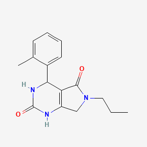 4-(2-methylphenyl)-6-propyl-3,4,6,7-tetrahydro-1H-pyrrolo[3,4-d]pyrimidine-2,5-dione