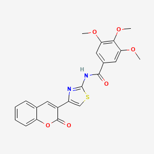 3,4,5-trimethoxy-N-[4-(2-oxochromen-3-yl)-1,3-thiazol-2-yl]benzamide