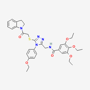 3,4,5-triethoxy-N-((4-(4-ethoxyphenyl)-5-((2-(indolin-1-yl)-2-oxoethyl)thio)-4H-1,2,4-triazol-3-yl)methyl)benzamide