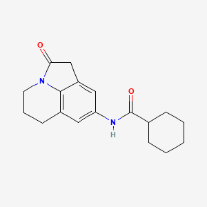molecular formula C18H22N2O2 B2487170 N-(2-oxo-2,4,5,6-tetrahydro-1H-pyrrolo[3,2,1-ij]quinolin-8-yl)cyclohexanecarboxamide CAS No. 898410-83-8