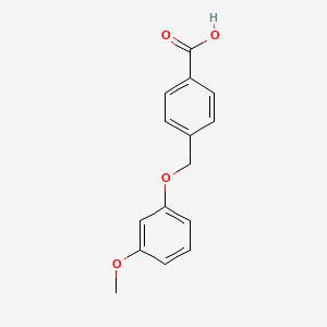 molecular formula C15H14O4 B2487176 4-[(3-Methoxyphenoxy)methyl]benzoic acid CAS No. 149288-69-7