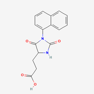 3-[1-(Naphthalen-1-yl)-2,5-dioxoimidazolidin-4-yl]propanoic acid