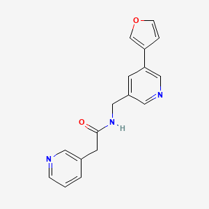 molecular formula C17H15N3O2 B2487180 N-((5-(furan-3-yl)pyridin-3-yl)methyl)-2-(pyridin-3-yl)acetamide CAS No. 2034235-09-9