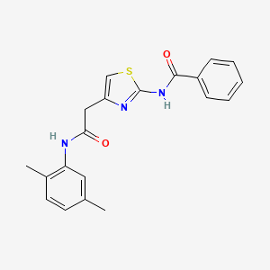 molecular formula C20H19N3O2S B2487181 N-(4-(2-((2,5-dimethylphenyl)amino)-2-oxoethyl)thiazol-2-yl)benzamide CAS No. 921582-92-5