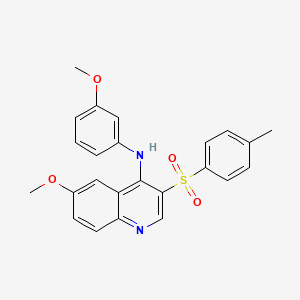 molecular formula C24H22N2O4S B2487191 6-methoxy-N-(3-methoxyphenyl)-3-(4-methylbenzenesulfonyl)quinolin-4-amine CAS No. 895649-89-5