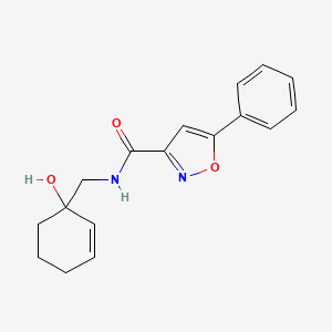 molecular formula C17H18N2O3 B2487192 N-[(1-hydroxycyclohex-2-en-1-yl)methyl]-5-phenyl-1,2-oxazole-3-carboxamide CAS No. 2097883-97-9