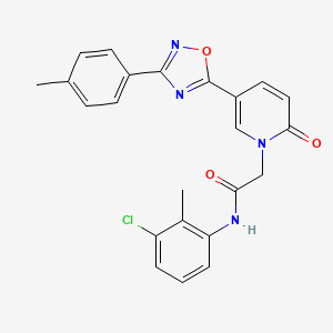 N-(3-chloro-2-methylphenyl)-2-(2-oxo-5-(3-(p-tolyl)-1,2,4-oxadiazol-5-yl)pyridin-1(2H)-yl)acetamide