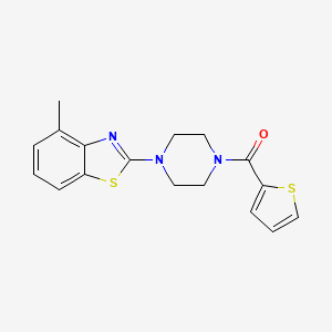 molecular formula C17H17N3OS2 B2487203 (4-(4-Methylbenzo[d]thiazol-2-yl)piperazin-1-yl)(thiophen-2-yl)methanone CAS No. 897474-89-4