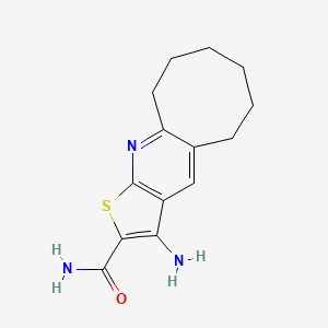 3-Amino-5,6,7,8,9,10-hexahydrocycloocta[b]thieno[3,2-e]pyridine-2-carboxamide