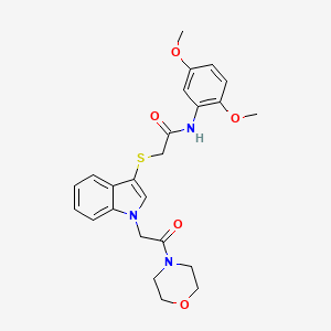 N-(2,5-dimethoxyphenyl)-2-((1-(2-morpholino-2-oxoethyl)-1H-indol-3-yl)thio)acetamide