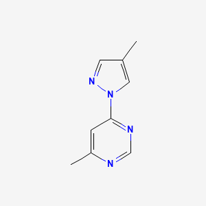 molecular formula C9H10N4 B2487218 4-Methyl-6-(4-methylpyrazol-1-yl)pyrimidine CAS No. 1250098-64-6