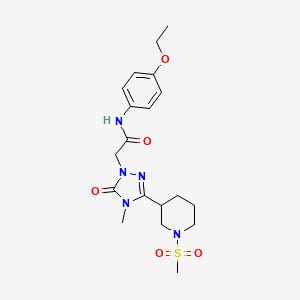 N-(4-ethoxyphenyl)-2-(4-methyl-3-(1-(methylsulfonyl)piperidin-3-yl)-5-oxo-4,5-dihydro-1H-1,2,4-triazol-1-yl)acetamide