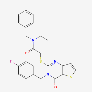 N-benzyl-N-ethyl-2-{[3-(4-fluorobenzyl)-4-oxo-3,4-dihydrothieno[3,2-d]pyrimidin-2-yl]sulfanyl}acetamide