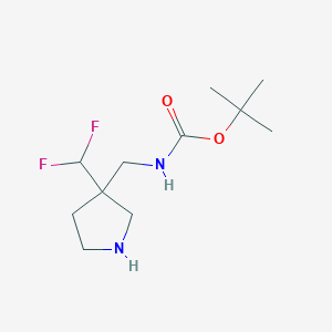 tert-butyl N-{[3-(difluoromethyl)pyrrolidin-3-yl]methyl}carbamate
