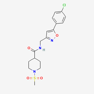N-((5-(4-chlorophenyl)isoxazol-3-yl)methyl)-1-(methylsulfonyl)piperidine-4-carboxamide