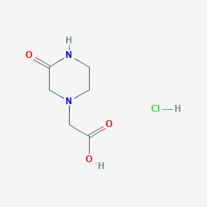 molecular formula C6H11ClN2O3 B2487243 2-(3-Oxopiperazin-1-yl)acetic acid hydrochloride CAS No. 2060053-75-8