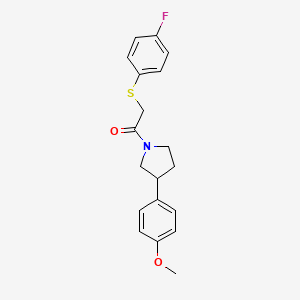 2-((4-Fluorophenyl)thio)-1-(3-(4-methoxyphenyl)pyrrolidin-1-yl)ethanone
