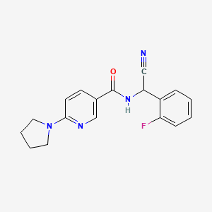 N-[cyano(2-fluorophenyl)methyl]-6-(pyrrolidin-1-yl)pyridine-3-carboxamide