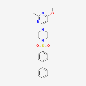 4-(4-([1,1'-Biphenyl]-4-ylsulfonyl)piperazin-1-yl)-6-methoxy-2-methylpyrimidine