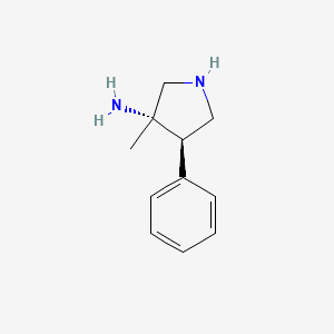 (3S,4R)-3-Methyl-4-phenylpyrrolidin-3-amine