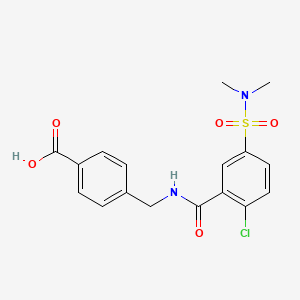 4-({[2-Chloro-5-(dimethylsulfamoyl)phenyl]formamido}methyl)benzoic acid