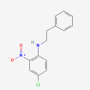 molecular formula C14H13ClN2O2 B2487288 (4-Chloro-2-nitrophenyl)(2-phenylethyl)amine CAS No. 100716-41-4