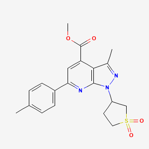 methyl 1-(1,1-dioxidotetrahydrothiophen-3-yl)-3-methyl-6-(p-tolyl)-1H-pyrazolo[3,4-b]pyridine-4-carboxylate