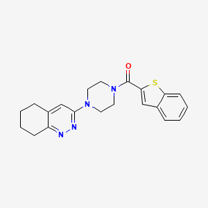 molecular formula C21H22N4OS B2487302 Benzo[b]thiophen-2-yl(4-(5,6,7,8-tetrahydrocinnolin-3-yl)piperazin-1-yl)methanone CAS No. 2034409-72-6