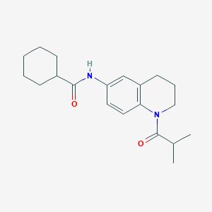 molecular formula C20H28N2O2 B2487329 N-(1-isobutyryl-1,2,3,4-tetrahydroquinolin-6-yl)cyclohexanecarboxamide CAS No. 941960-76-5