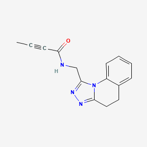 molecular formula C15H14N4O B2487342 N-(4,5-Dihydro-[1,2,4]triazolo[4,3-a]quinolin-1-ylmethyl)but-2-ynamide CAS No. 2411248-70-7