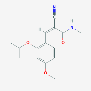 molecular formula C15H18N2O3 B2487361 (Z)-2-cyano-3-(4-methoxy-2-propan-2-yloxyphenyl)-N-methylprop-2-enamide CAS No. 1356809-32-9