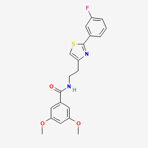 molecular formula C20H19FN2O3S B2487383 N-{2-[2-(3-fluorophenyl)-1,3-thiazol-4-yl]ethyl}-3,5-dimethoxybenzamide CAS No. 946328-87-6
