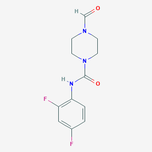 molecular formula C12H13F2N3O2 B2487423 N-(2,4-difluorophenyl)-4-formylpiperazine-1-carboxamide CAS No. 1024506-20-4